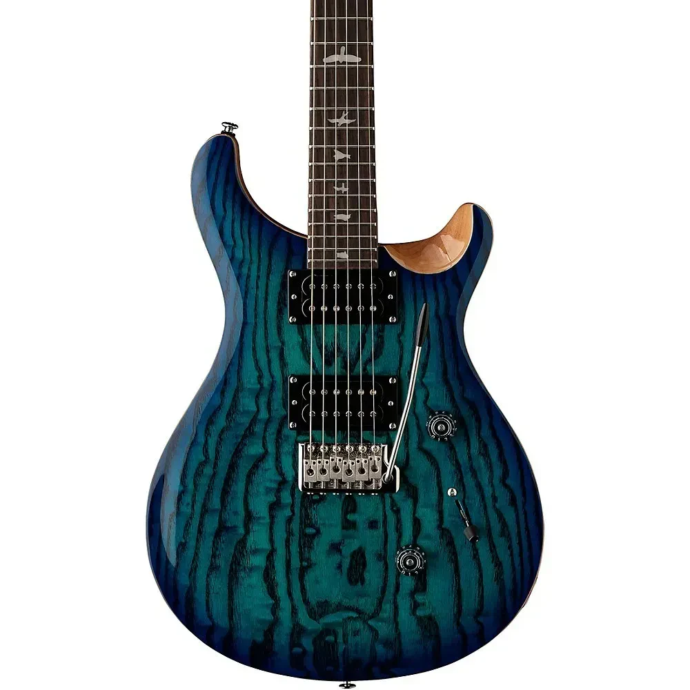 Электрогитара PRS SE Custom 24 Swamp Ash Burl, Lake Blue с чехлом