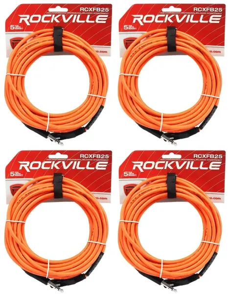 Коммутационный кабель Rockville RCXFB25O Orange 7.6 м (4 штуки)