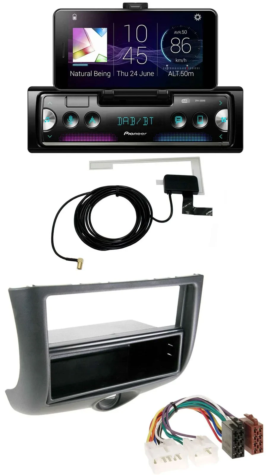 Автомагнитола для Toyota Yaris (1999–2003) Pioneer DAB, Bluetooth, USB, MP3