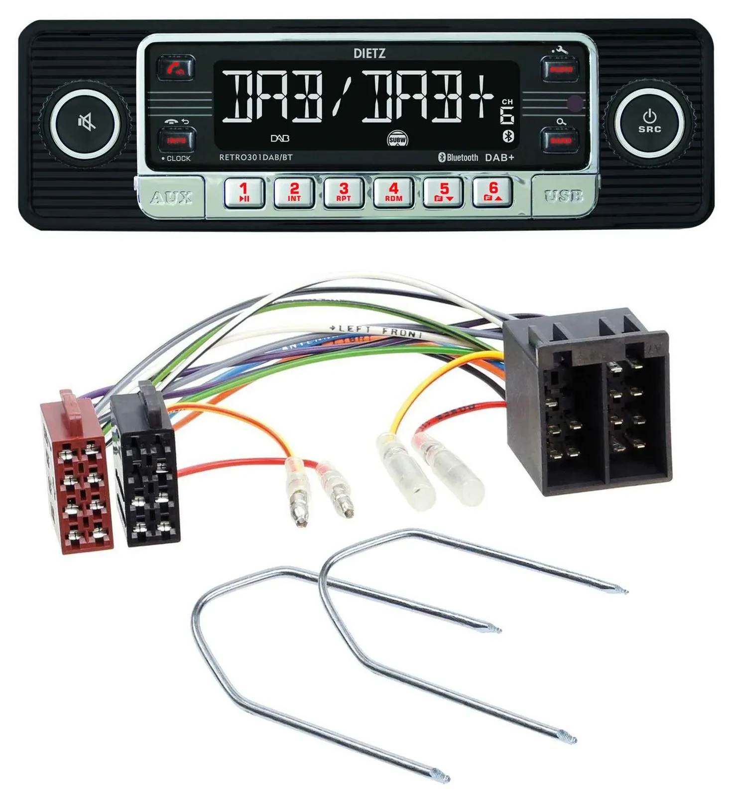 Dietz USB DAB MP3 Bluetooth Autoradio für Audi 80 86-96 90 84-91 100 82-94 200 8