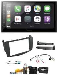 Pioneer Lenkrad Bluetooth DAB 2DIN USB Autoradio für Mercedes C-Klasse 07-11 W20