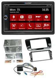 Blaupunkt Bluetooth DAB 2DIN USB DVD MP3 Autoradio für Seat Ibiza ab 08 Klavierl