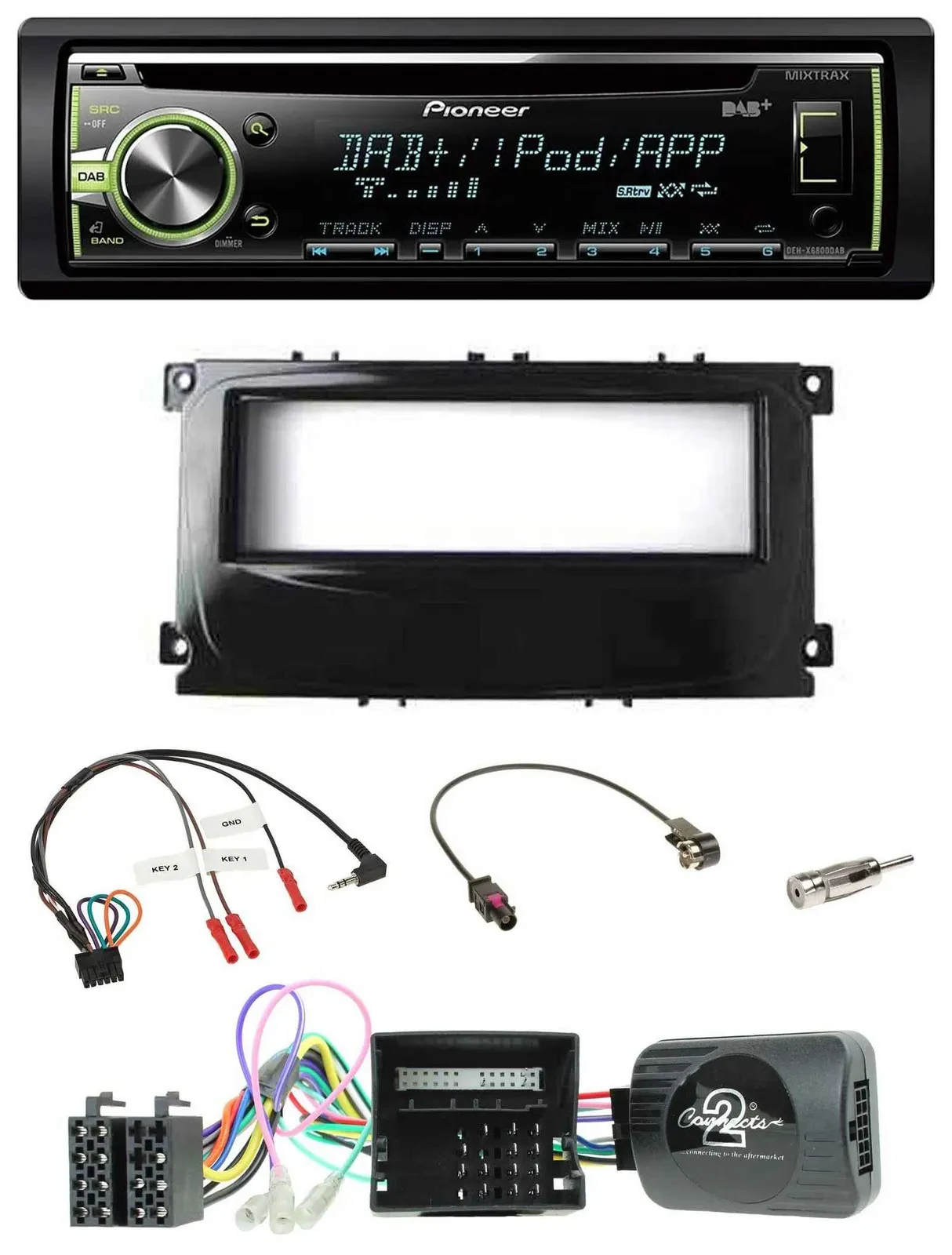 Pioneer DAB USB MP3 Lenkrad CD Autoradio für Ford Mondeo S-Max Can-Bus 07-14 pia
