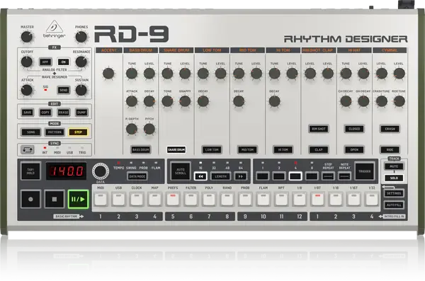 Драм-машина цифро-аналоговая Behringer RD-9