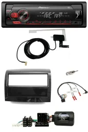 Автомагнитола для Fiat Ducato 2012–2015 Pioneer 1-DIN USB DAB MP3, черный глянец (Piano Black), совместима с кнопками на руле