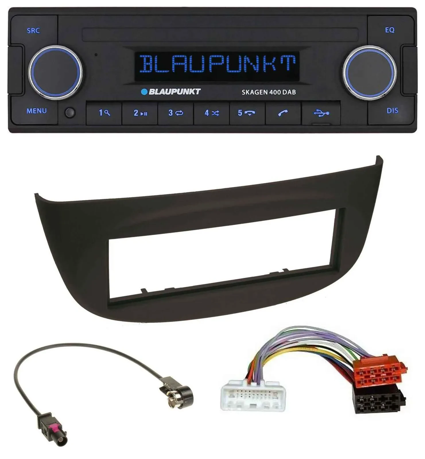 Blaupunkt DAB USB Bluetooth MP3 Autoradio für Renault Twingo ab 2015 schwarz
