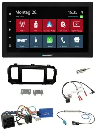 Blaupunkt Lenkrad Bluetooth DAB 2DIN USB Autoradio für Citroen Spacetourer Jumpy