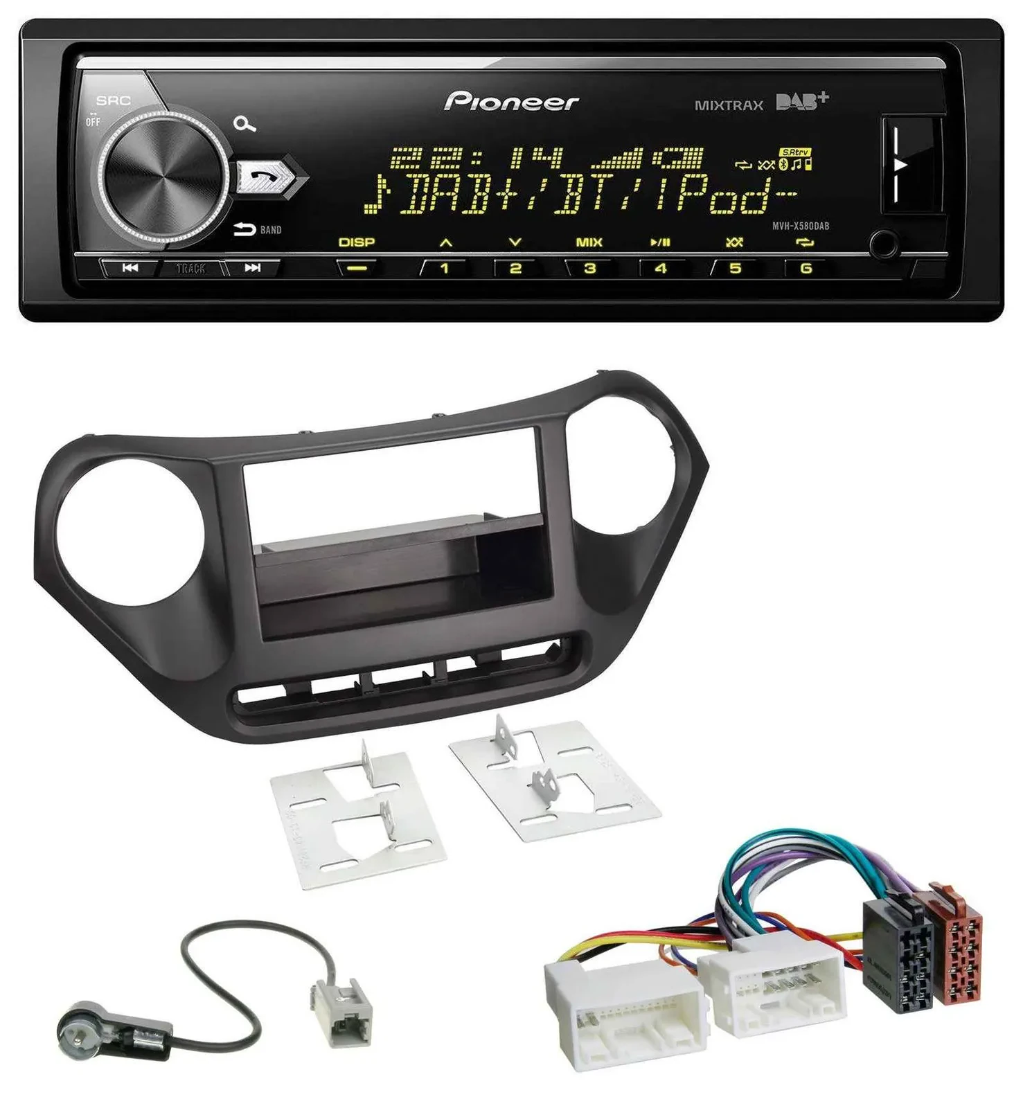 Автомагнитола для Hyundai i10 Pioneer Bluetooth USB DAB MP3