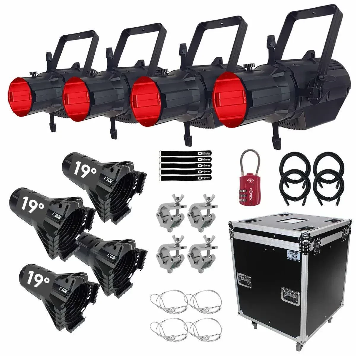 Светодиодный прибор Blizzard Lighting ARIA-PROFILE-RGBW LED с аксессуарами (4 штуки)