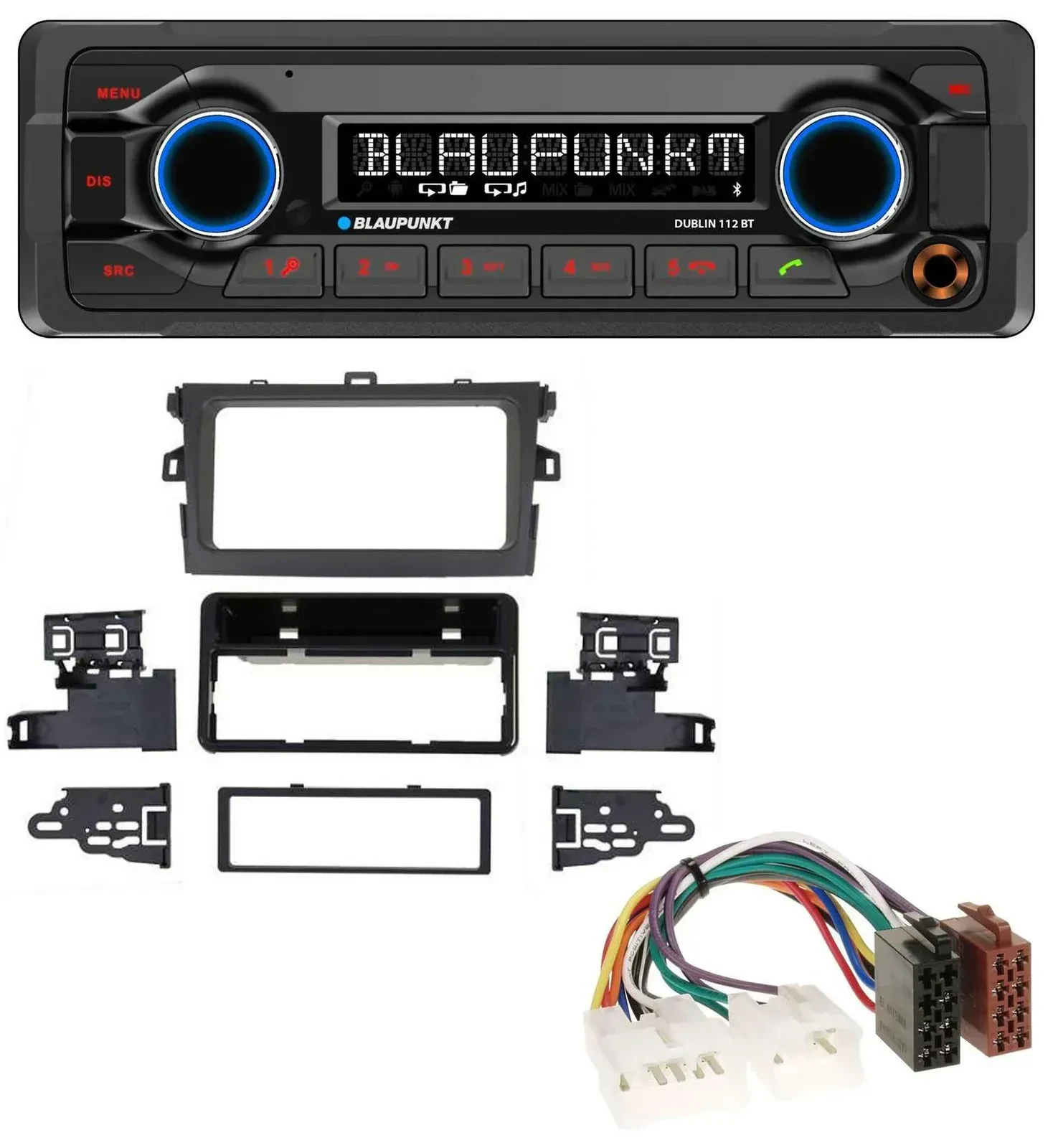 Blaupunkt MP3 Bluetooth USB AUX Autoradio für Toyota Corolla 2009-2012 silber