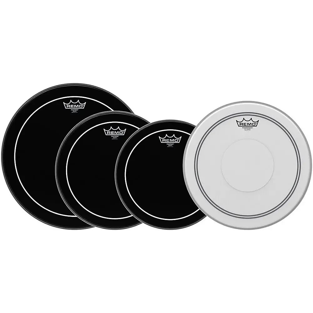 Набор пластиков для бараюбанов Remo Ebony Pinstripe Drumheads ProPack