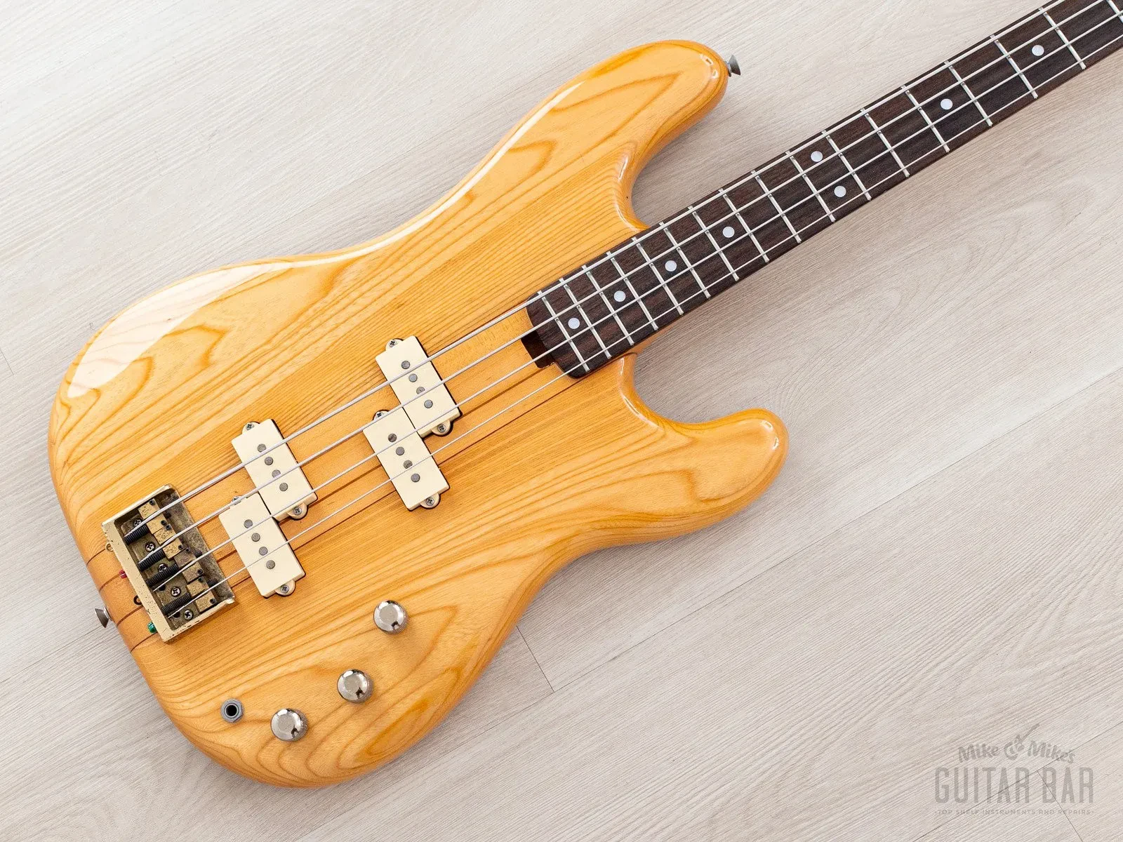 1980 Fernandes FPM-80 “Bomber Bass” Vintage Neck Through Double P Bass Natural
