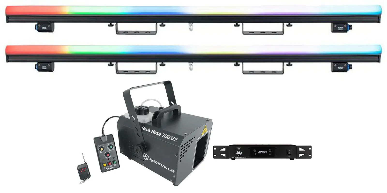 LED-бар American DJ Pixie Strip-60 (набор, 2 шт.) с Pixie Driver 2000 V2 и хейзером