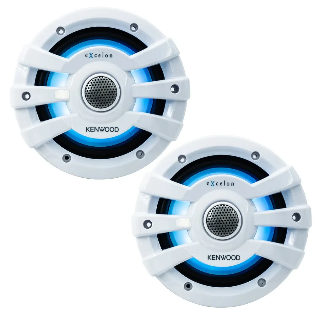 Акустическая система для морского применения Kenwood eXcelon XM65WL 6.5", коаксиальная, LED, белый