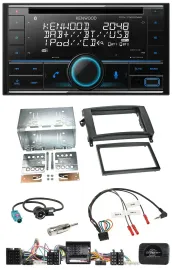 Kenwood CD 2DIN DAB USB Lenkrad Bluetooth Autoradio für Mercedes A- B-Klasse W16