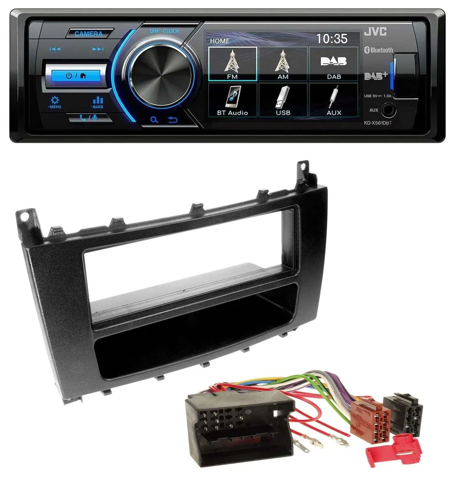 JVC Bluetooth MP3 USB DAB Autoradio für Mercedes CLK W209 C-Klasse W203