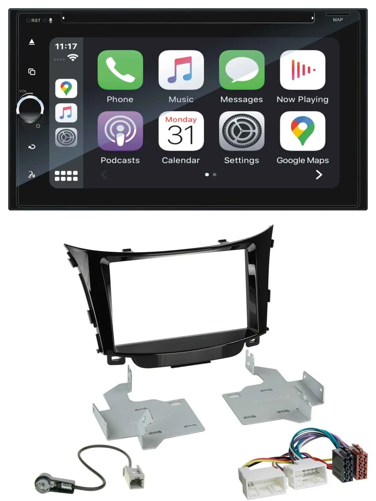 Blaupunkt 2DIN Bluetooth DAB USB DVD MP3 Autoradio für Hyundai i30 (ab 12)