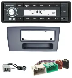 Continental MP3 AUX USB DAB 1DIN Autoradio für Volvo S60 S70 C70 V70 00-03 dunke