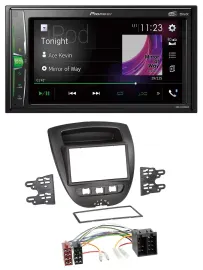Pioneer 2DIN MP3 DAB USB Bluetooth Autoradio für Citroen C1 Toyota Aygo Peugeot