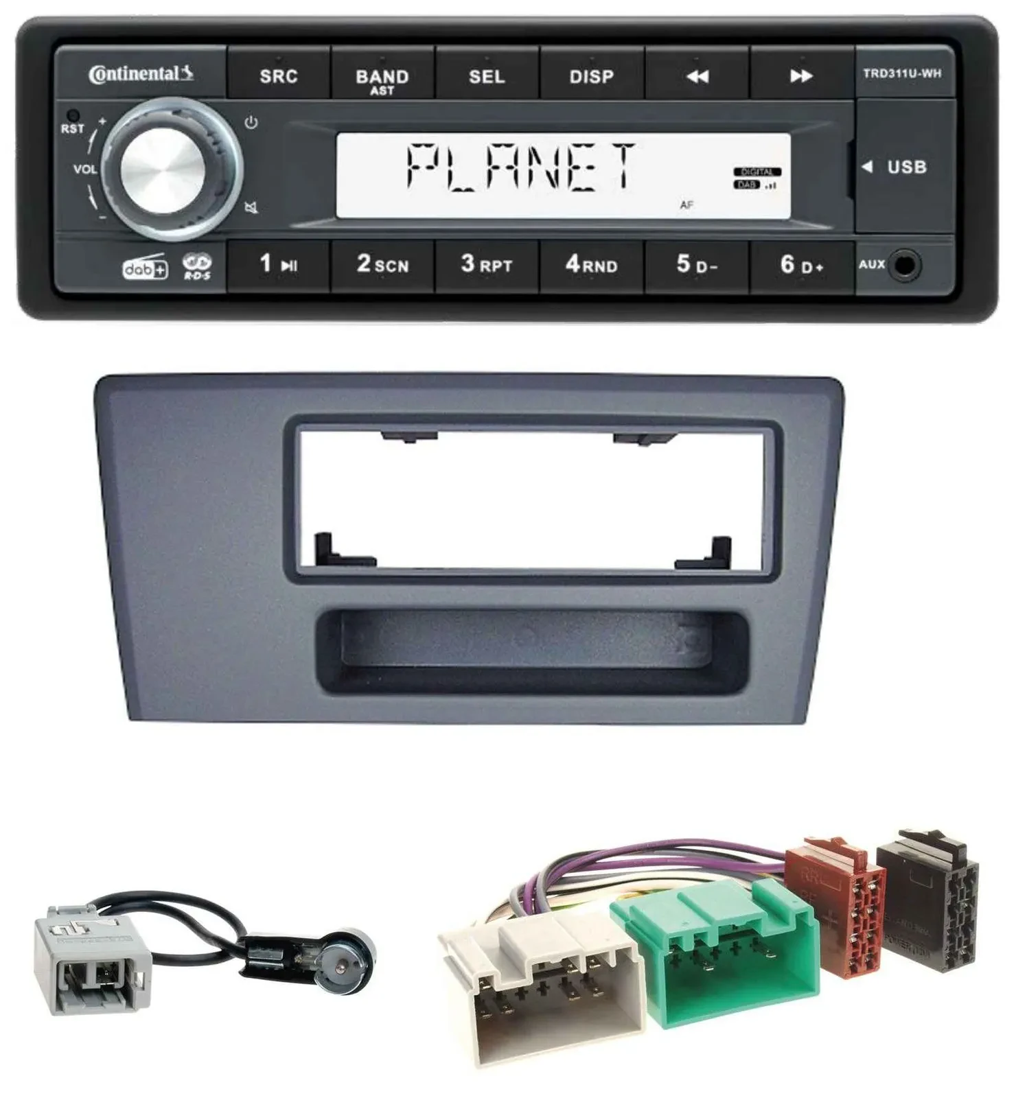 Continental MP3 AUX USB DAB 1DIN Autoradio für Volvo S60 S70 C70 V70 00-03 dunke