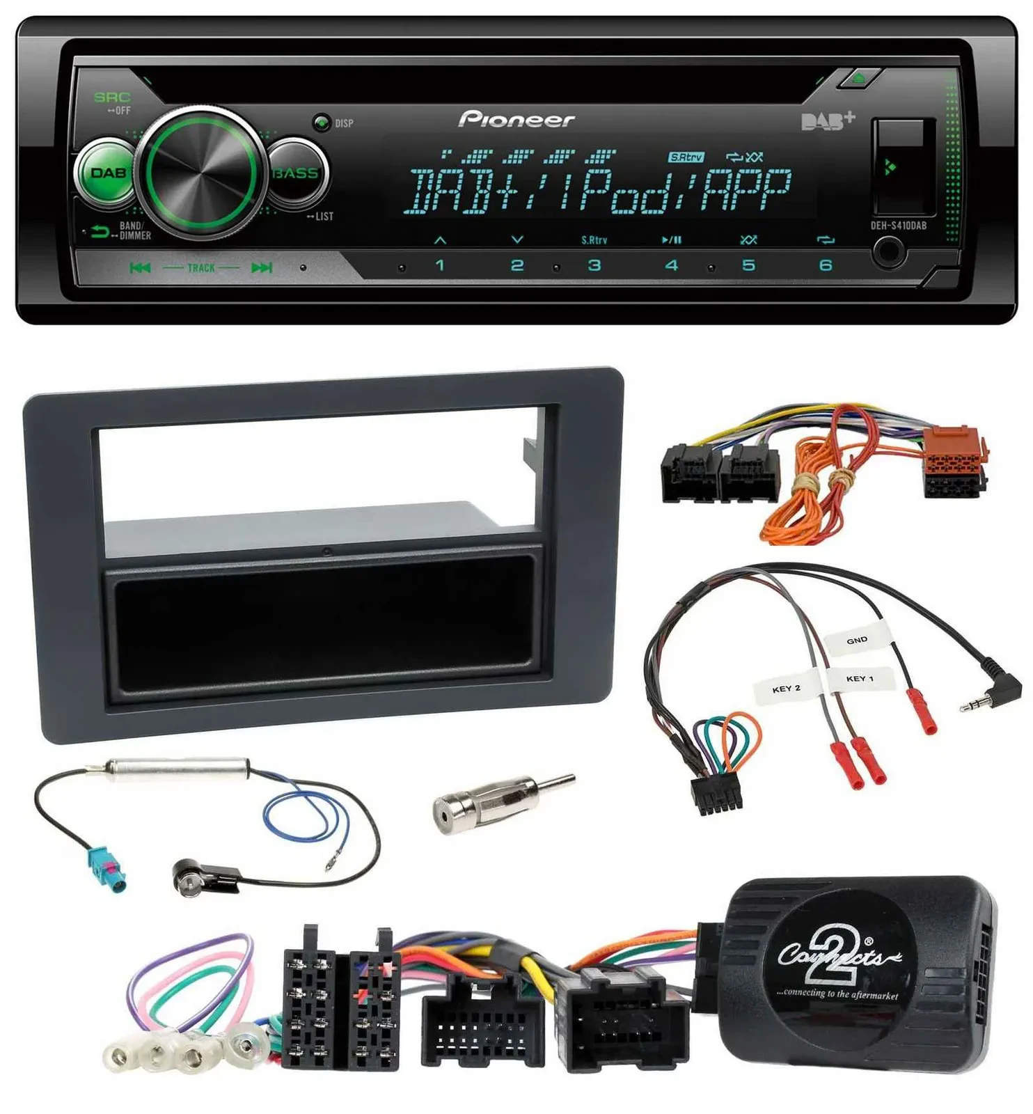 Pioneer USB MP3 DAB Lenkrad CD Autoradio für Saab 9-5 YS3E Facelift 2005-2011