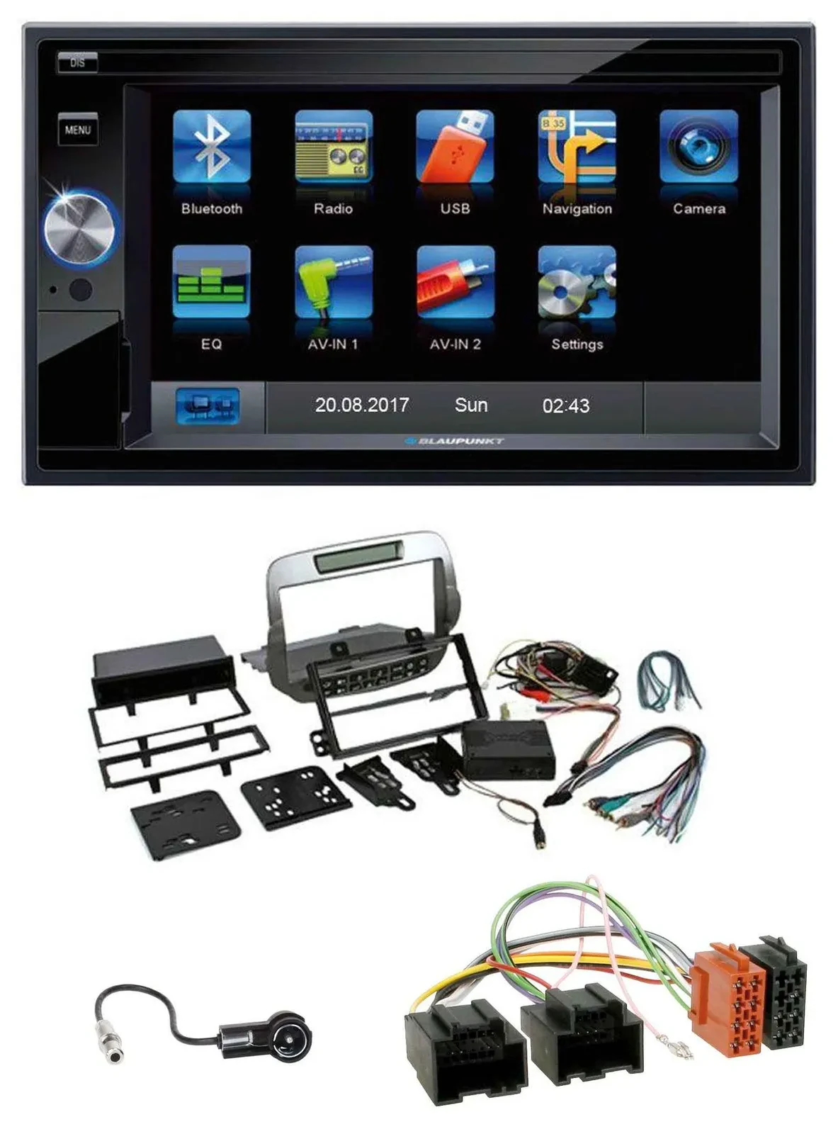 Blaupunkt SD Bluetooth 2DIN MP3 USB AUX Autoradio für Chevrolet Camaro 2010-2015
