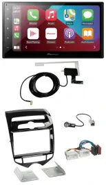 Pioneer USB Bluetooth DAB MP3 2DIN Autoradio für Hyundai ix20 ab 10 autom. Klima