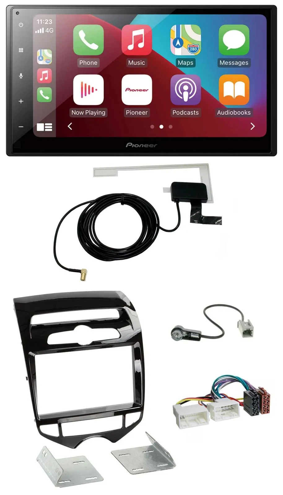 Pioneer USB Bluetooth DAB MP3 2DIN Autoradio für Hyundai ix20 ab 10 autom. Klima