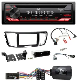 Автомагнитола JVC CD, DAB, USB, Bluetooth для Honda Accord 2013–2015, совместимая с кнопками на руле
