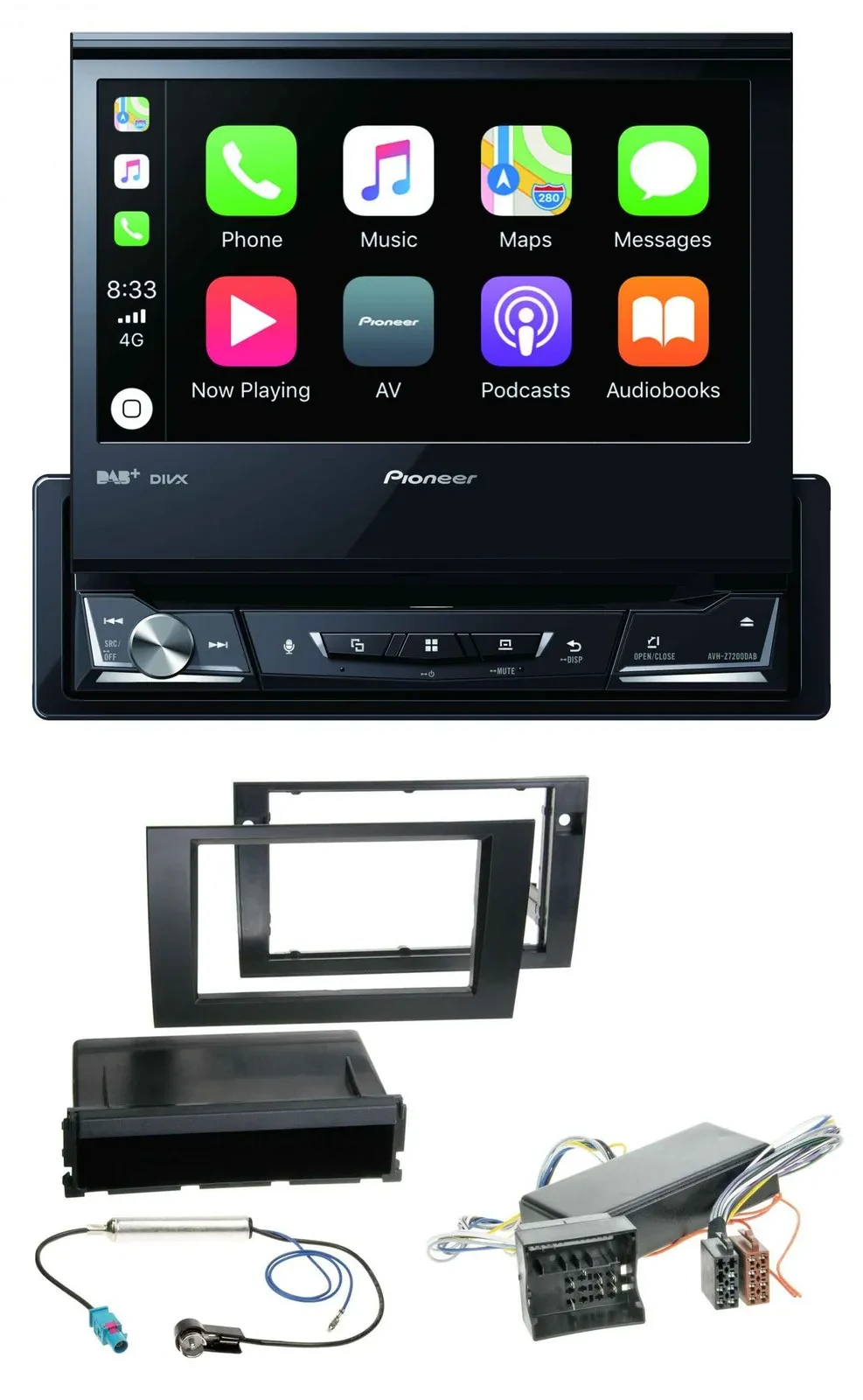 Pioneer DVD Bluetooth DAB USB MP3 Autoradio für Audi A4 04-08 B7 Symphony Bose A