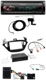Pioneer Bluetooth DAB USB Lenkrad Autoradio für Opel Adam ab 2013 Corsa E Ablage