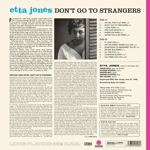 Виниловая пластинка Etta Jones – Don't Go To Strangers (Релиз 2022)