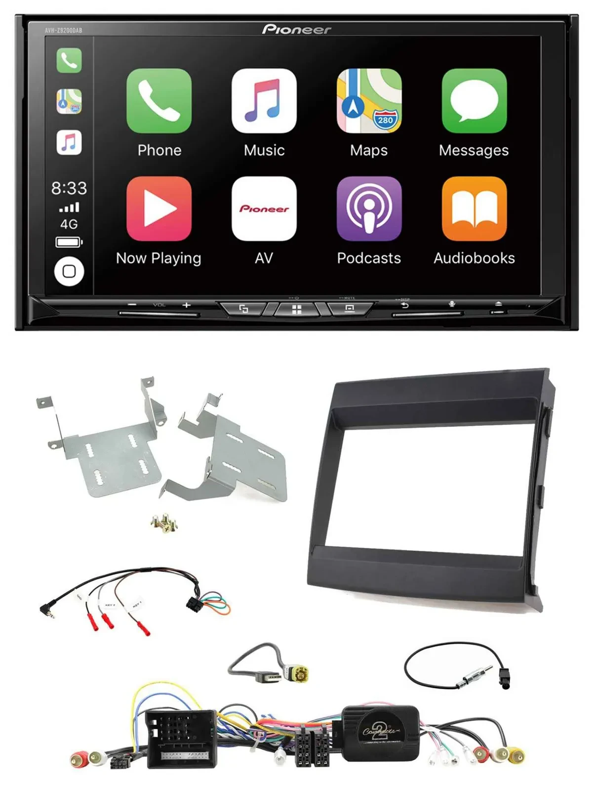 Pioneer 2DIN Lenkrad USB DAB DVD Bluetooth Autoradio für Porsche Cayenne 2011-20