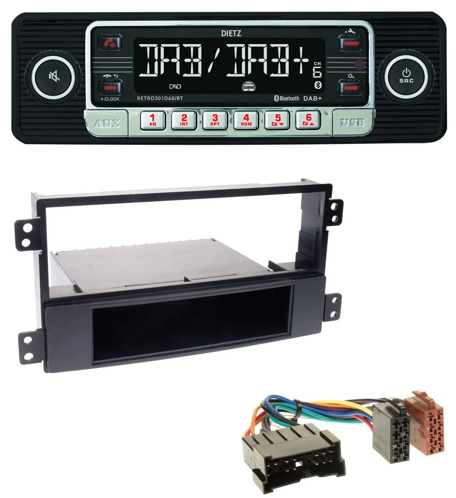 Dietz USB DAB MP3 Bluetooth Autoradio für Hyundai Sonata NF 02-05 schwarz