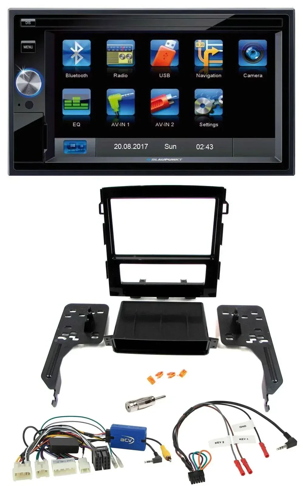 Blaupunkt 2DIN Bluetooth TMC USB Lenkrad SD Navigation für Subaru Impreza ab 201