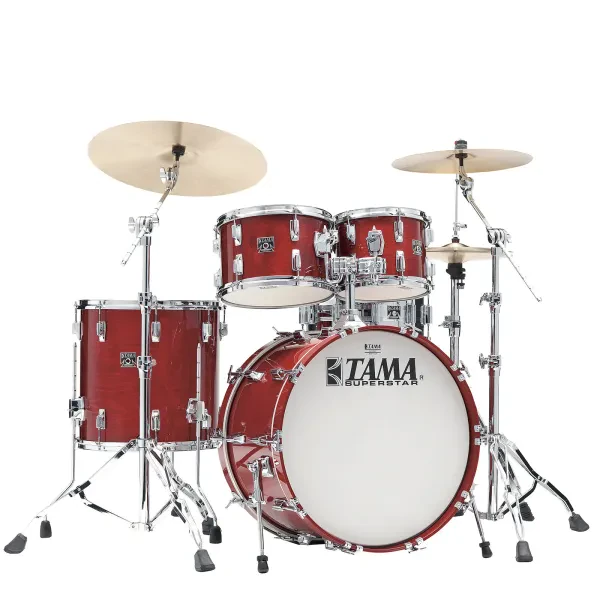 TAMA 50th Limited Superstar Reissue 4-Piece Shell Pack with BD Cherry Wine