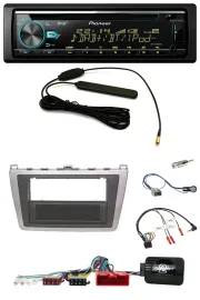 Pioneer CD MP3 Lenkrad DAB USB Autoradio für Mazda 6 08-12 silber schwarz