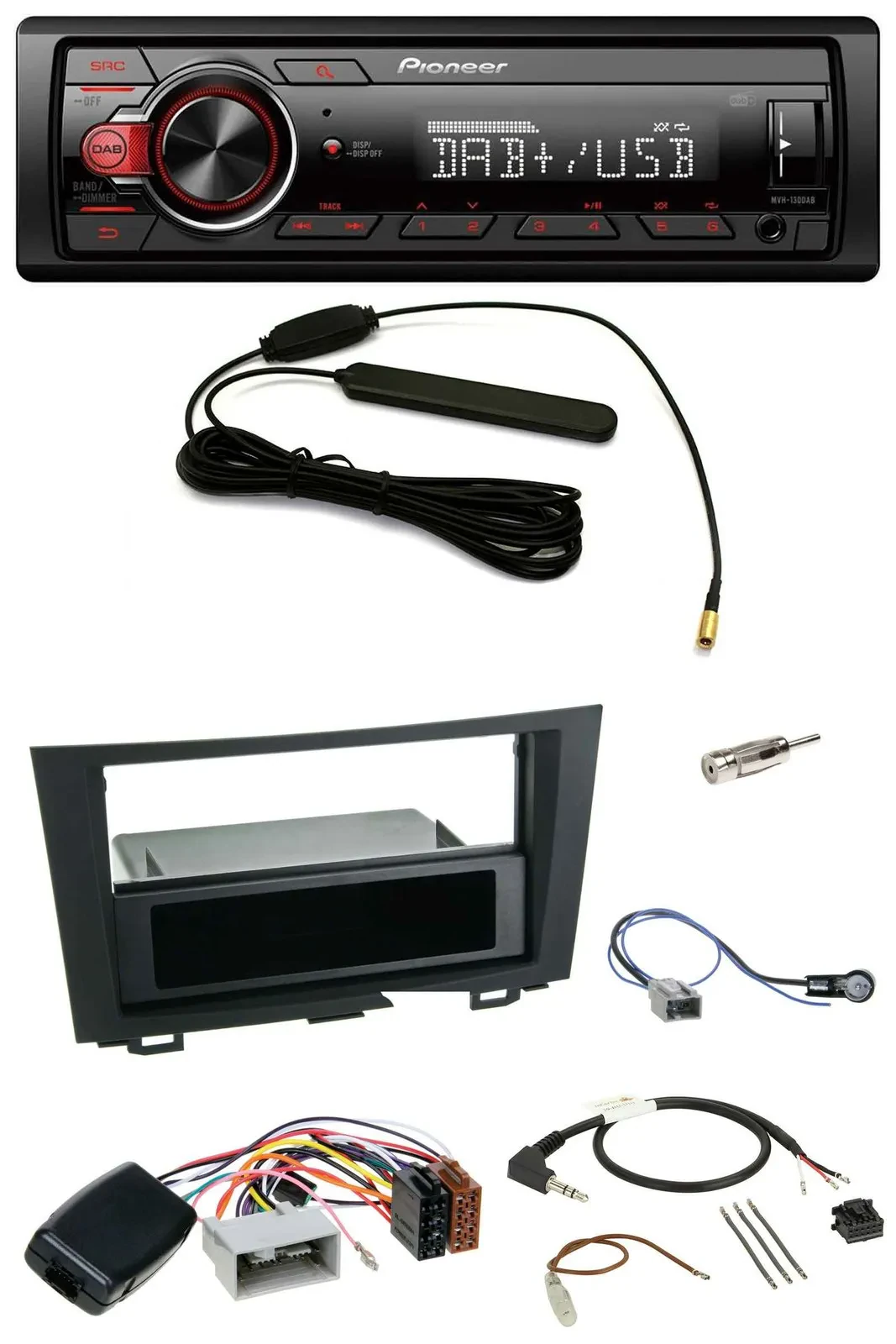 Pioneer MP3 DAB 1DIN Lenkrad USB Autoradio für Honda CRV (2006-2012)
