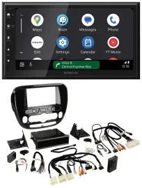 Kenwood DAB Bluetooth USB Lenkrad 2DIN Autoradio für Kia Soul ab 2014 Klima
