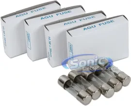 Scosche P10AGUFI-25 10 Amp AGU Fuses with See-Through Windows – 25 Pack
