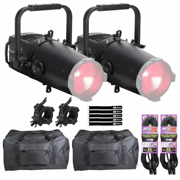 Elation Professional KL Profile FC LED Profile Lights w Totes Pair Pack