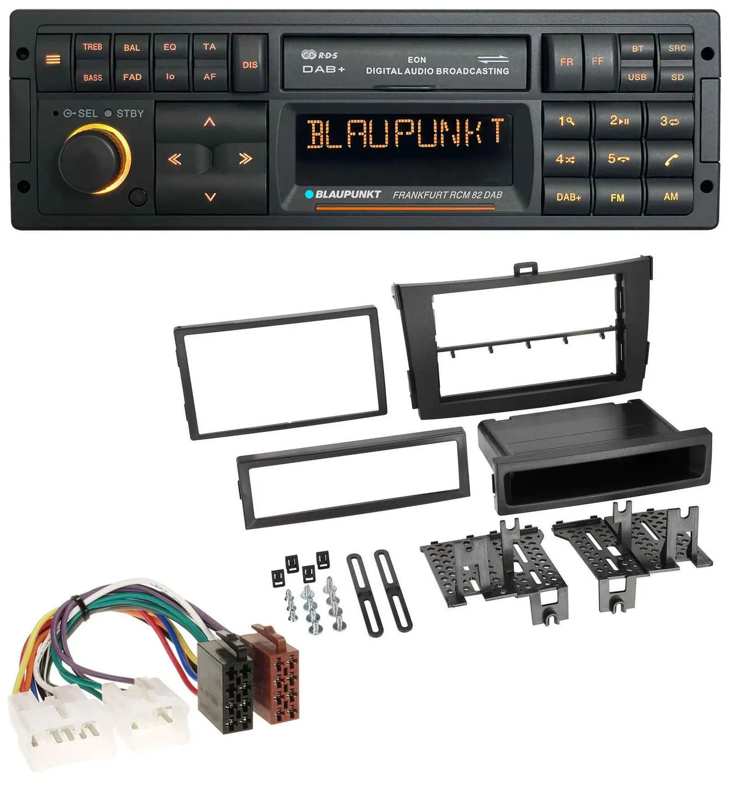 Blaupunkt USB DAB SD MP3 Bluetooth Autoradio für Toyota Corolla ab 2009 schwarz