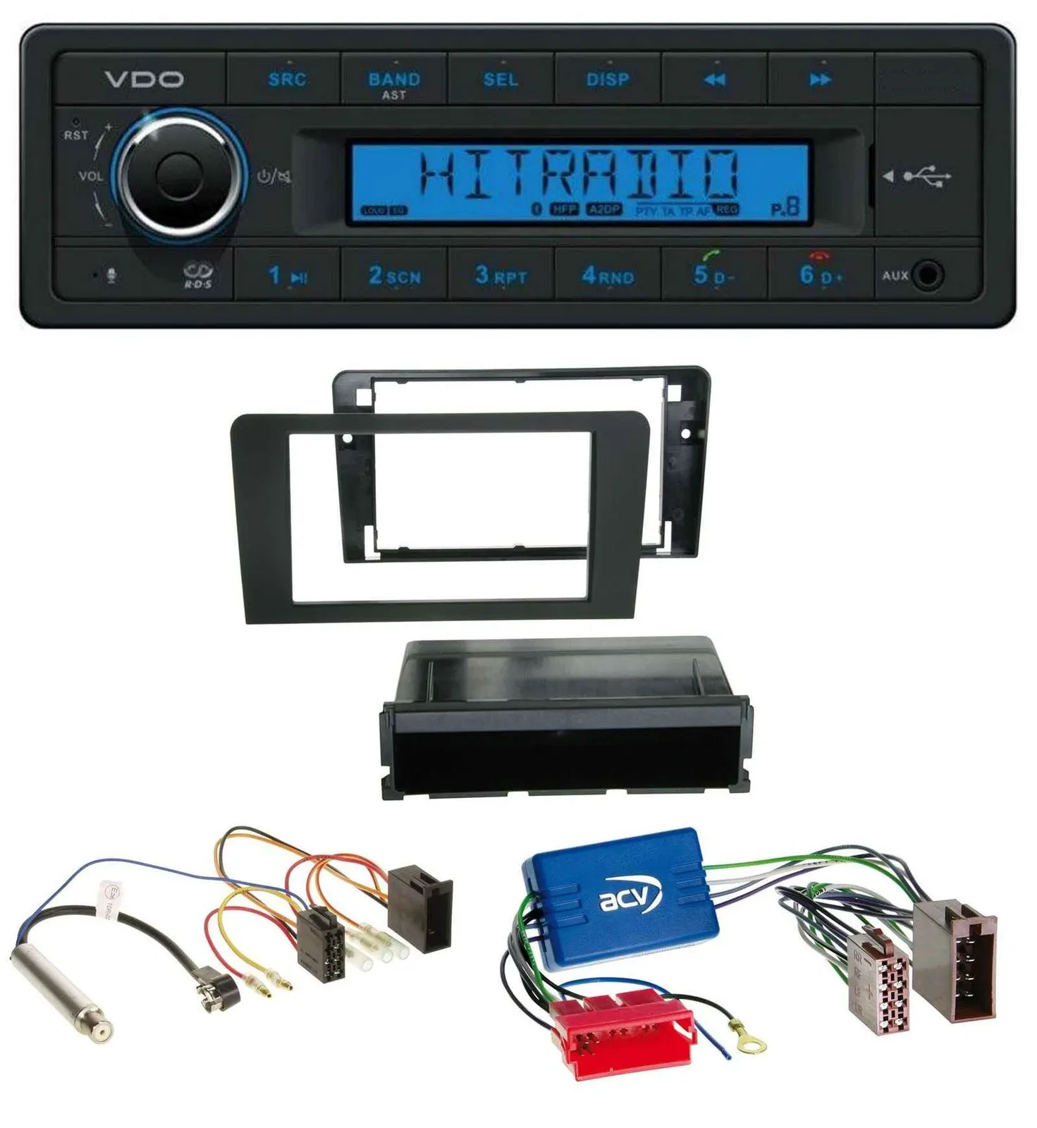 VDO AUX Bluetooth USB MP3 Autoradio für Audi A3 03-06 8P Symphony Aktivsystem Mi
