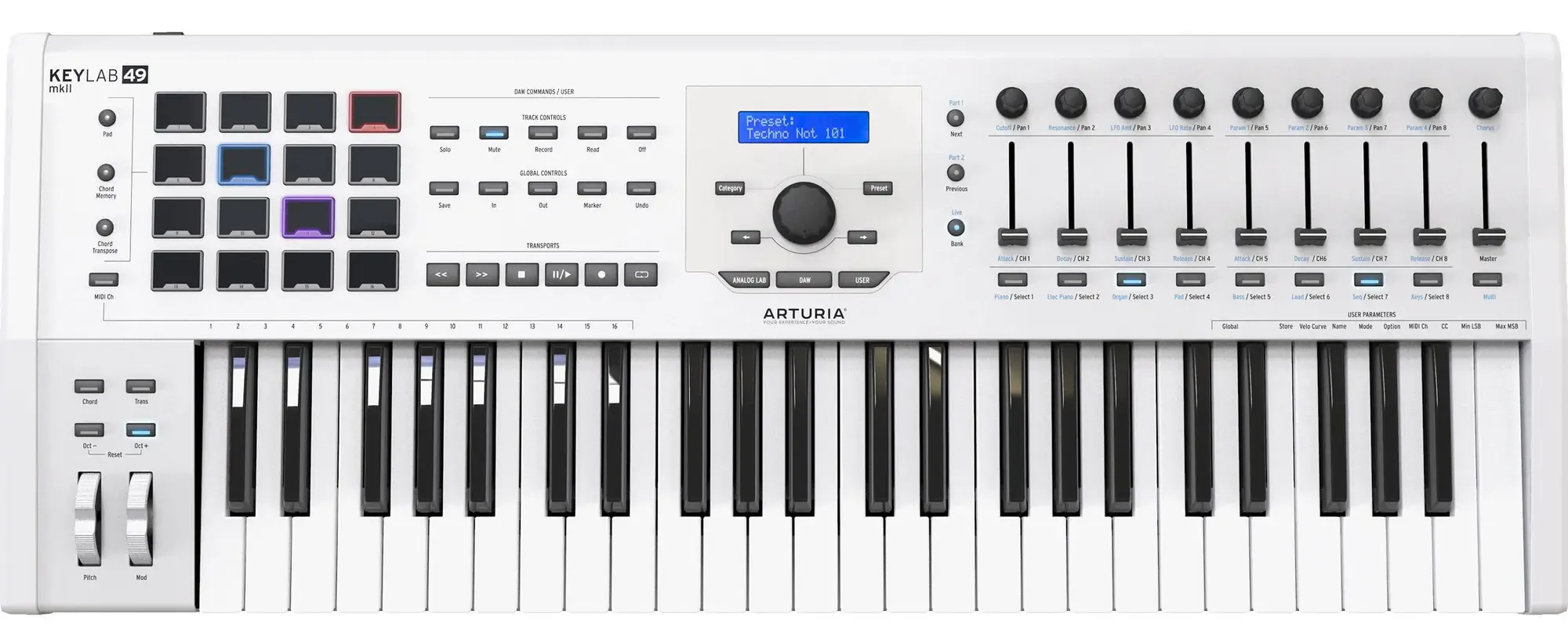 Миди-клавиатура Arturia KeyLab MKII 49 White