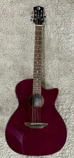 Luna GYP E EU TPP Gypsy Eucalyptus Grand Concert Acoustic Electric Guitar