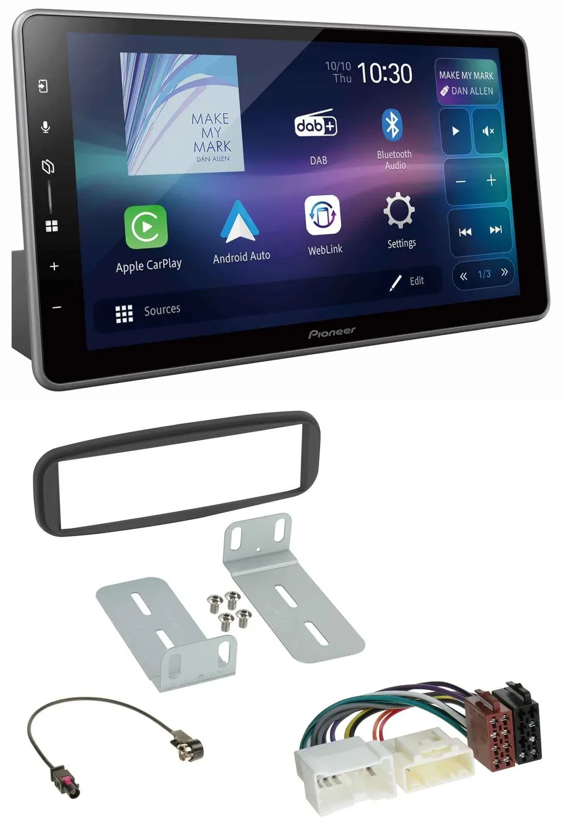 Pioneer Bluetooth USB DAB MP3 Autoradio für Renault Clio (2012-2017)