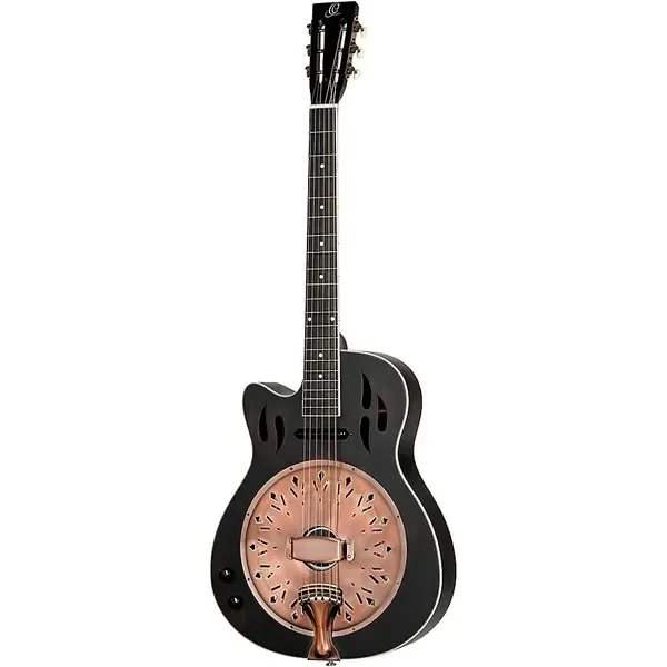 Электроакустическая гитара Ortega RRG40CE-DBK Left-Handed Concert Cutaway A/E Resonator Guitar Black