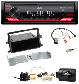 Автомагнитола JVC Bluetooth USB DAB для Mitsubishi L200 (2006–2015)