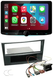 Kenwood MP3 USB DAB Bluetooth Autoradio für Opel Corsa D ab 2005 Stealth Schwarz