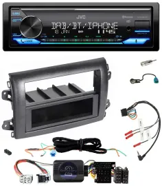 JVC Bluetooth DAB USB Lenkrad Autoradio für Fiat Ducato Serie 8 ab 2021